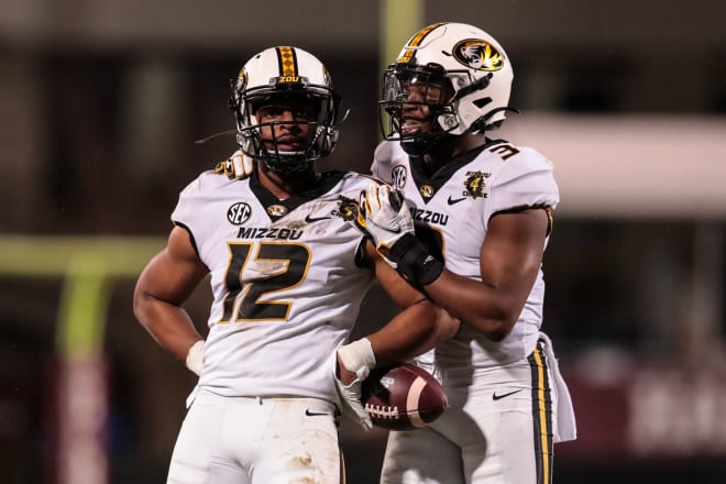 Missouri safety Shawn Robinson (12) entered the NCAA transfer portal on Wednesday.