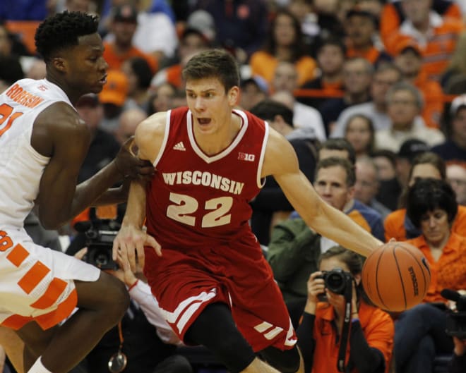 Ethan Happ will likely play a large role inside during Tuesday night's matchup versus Syracuse.