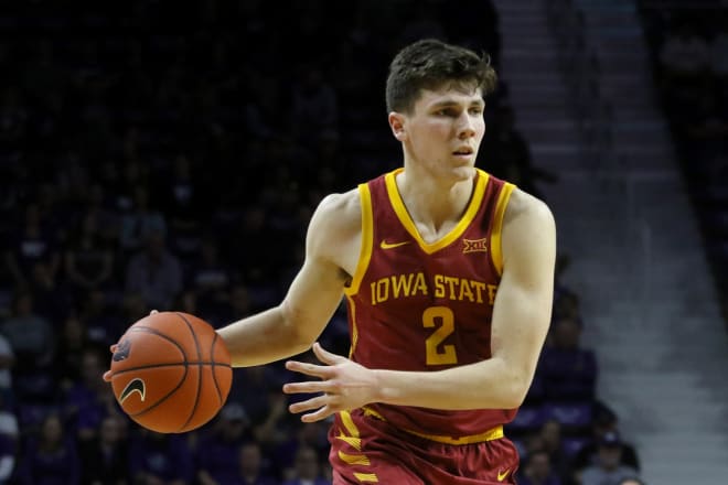 Caleb Grill during a game against Kansas State in March of 2020.