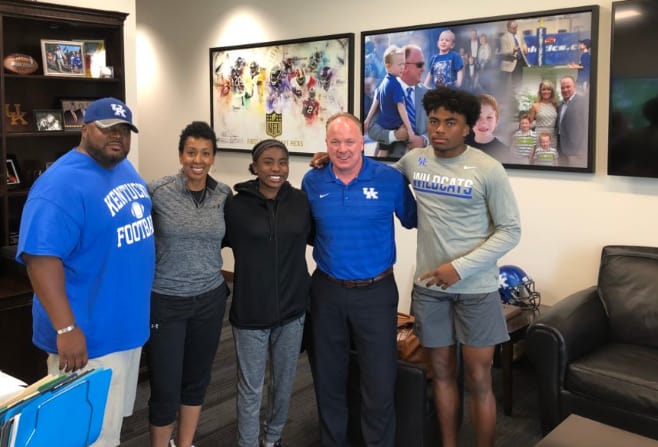 Jalen Geiger and family during his official visit to Kentucky (Courtesy of the Geiger family)