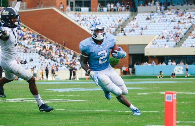 Jordon Brown's TD run in the third quarter capped a drive aided by a Pitt penalty that invigorated the Heels. 