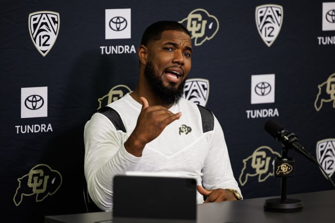 New Colorado defensive ends coach Nick Williams speaks to the media last week