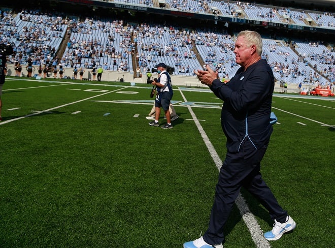 UNC Coach Mack Brown is pleased with the competition this month among his specual teams units. 