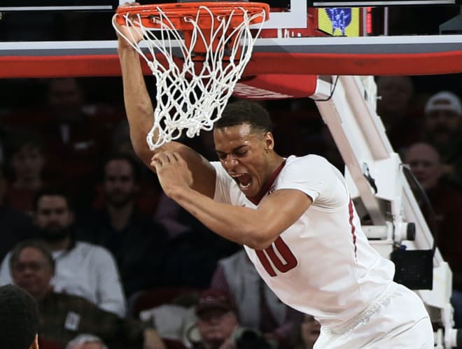 Freshman Daniel Gafford has 42 dunks this season, more than six SEC teams.