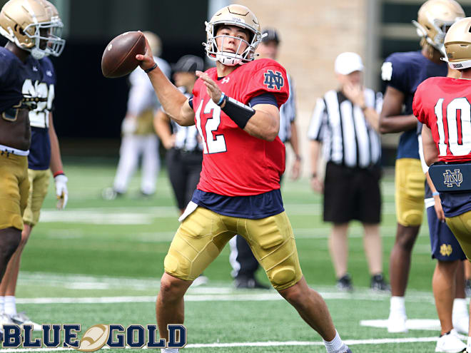 Notre Dame Fighting Irish football freshman quarterback Tyler Buchner