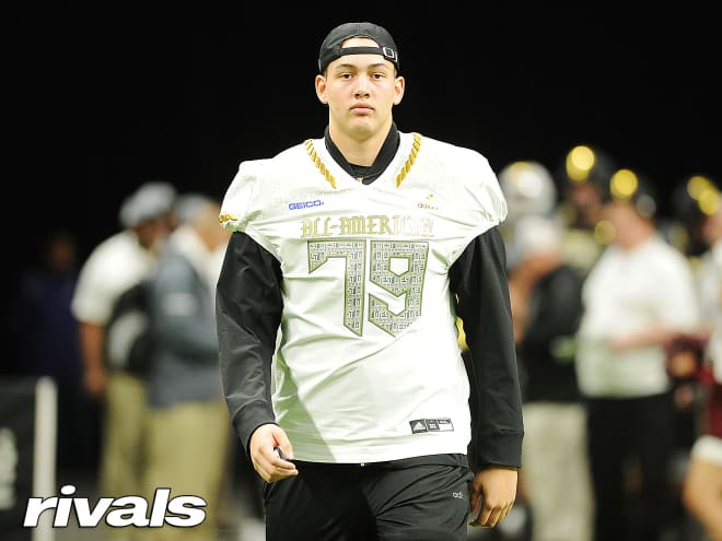 Notre Dame OL signee Tosh Baker fell out of the Rivals100.