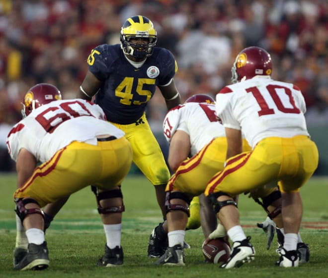 David Harris led Michigan in tackles in his final two seasons as a Wolverine.