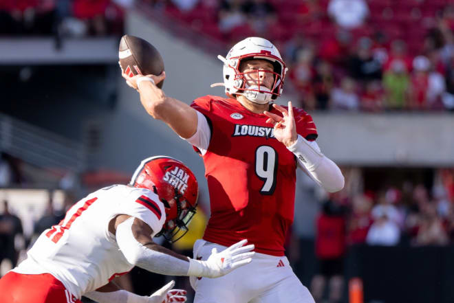 Louisville quarterback Tyler Shough has thrown for 850 yards and eight touchdowns in his first three games.	