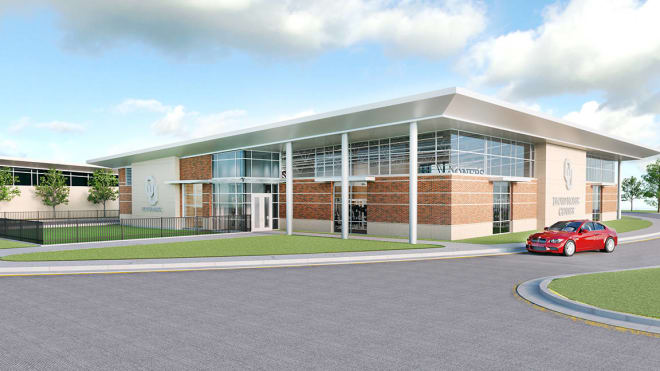 A rendering of the Blake Griffin Performance Center. Construction is currently underway.