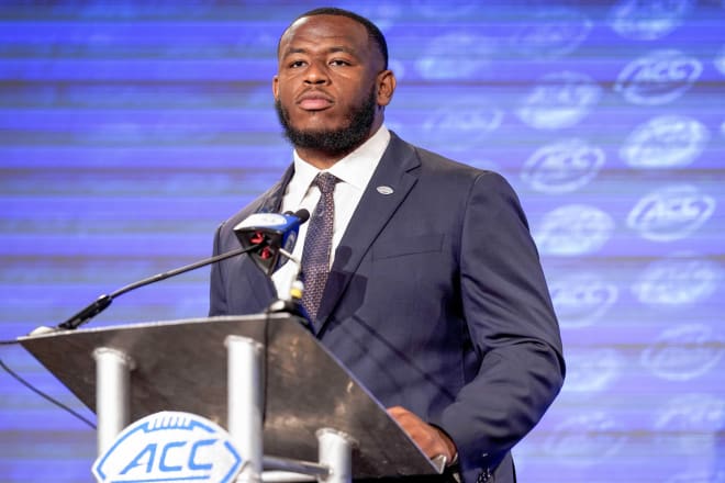 DeWayne Carter was one of Duke's representatives at ACC Kickoff last month. 