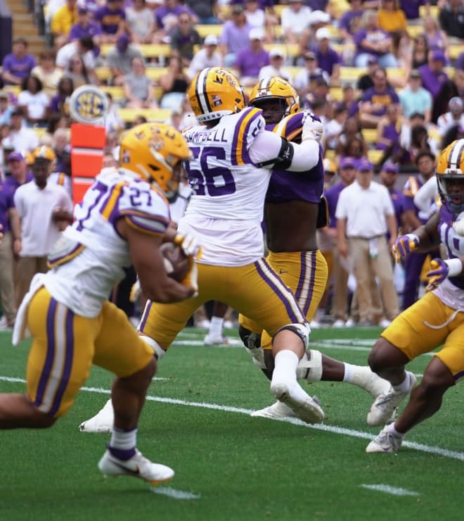 True freshman left offensive tackle Will Campbell will likely be a first-game starter for the Tigers.