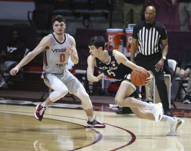 Notre Dame Fighting Irish men’s basketball junior guard Cormac Ryan