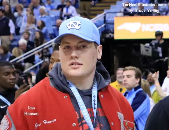 Virginia offensive tackle Jesse Hanson enjoyed the hoops and more during his visit Saturday.
