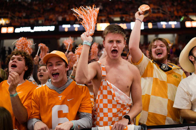 Tennessee's student section was filled for the win over Texas.