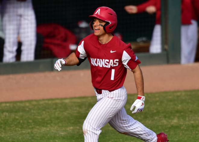 Arkansas second baseman Robert Moore