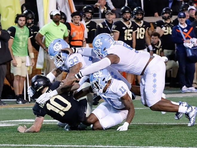 The Tar Heel defense came up big late in the game versus Wake Forest