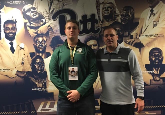 Zubovic pictured with Pitt head coach Pat Narduzzi