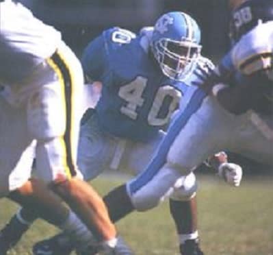 Tommy Thigpen in his playing days as a Tar Heel.