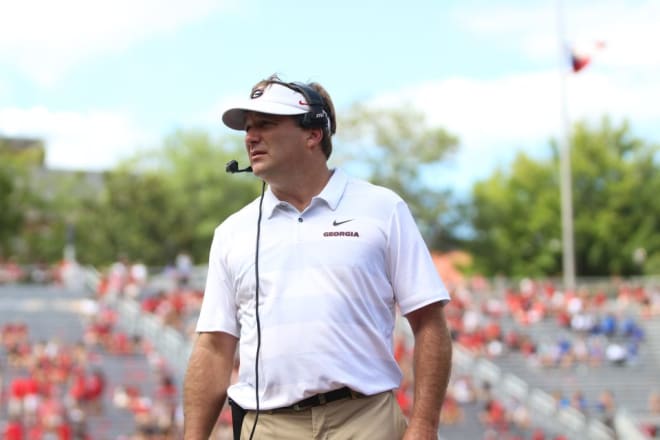 Kirby Smart and the Bulldogs begin spring practice on March 16.