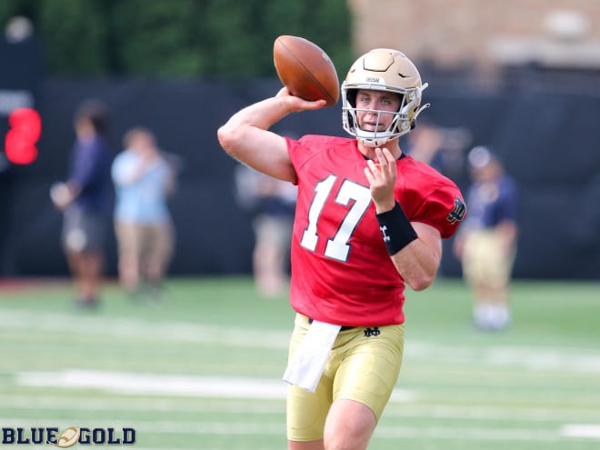 Notre Dame Fighting Irish football quarterback Jack Coan