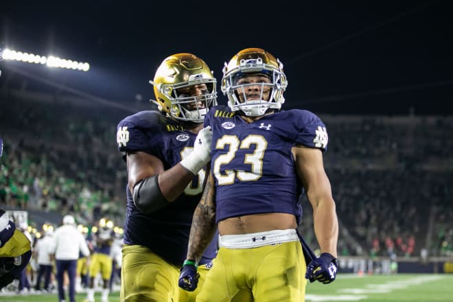 Kyren Williams ran for 140 yards in Notre Dame's 47-40 win over Clemson.