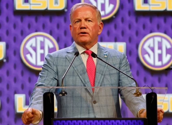 Brian Kelly is looking for more from his defense in 2024. (Southeastern Conference)