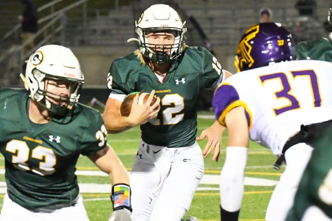 Senior QB Zane Flores (12) and his Gretna team will have their eyes once again locked on beating Omaha Westside in the final game of the season, this time the 2022 Class A state playoff championship.