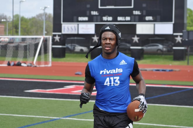 Daniel Jackson at Rivals 3 Stripe Camp at Coppell HS