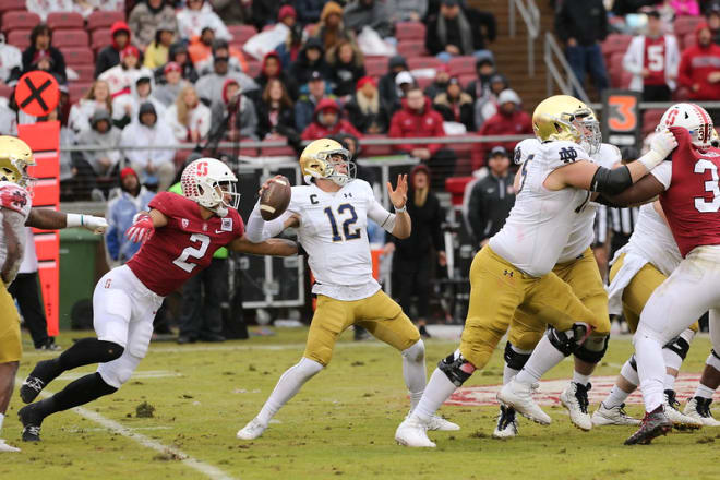 Ian Book an the Irish held off a game 4-8 Stanford team to finish the regular season 10-2.