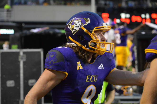 ECU kicker Jake Verity (pictured) picked up AAC special teams player of the week while ECU  linebacker Nate Harvey was named defensive player of the week.