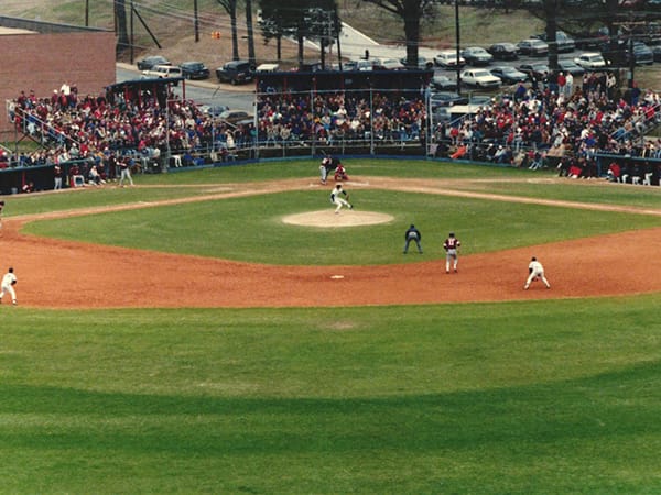 Old Swayze Field where The Pavilion at Ole Miss currently sits