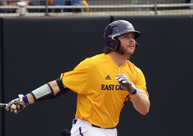 East Carolina junior Alec Burleson has earned first team All-America honors by Collegiate Baseball.