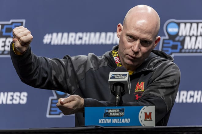 Maryland Terrapins head coach Kevin Willard talks with the media before practice at Legacy Arena. Photo | Vasha Hunt-USA TODAY Sports