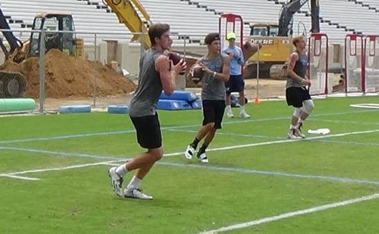 3-Star quarterback Trad Beatty had a terrific camp experience at UNC on Tuesday working with coach Keith Heckendorf. 