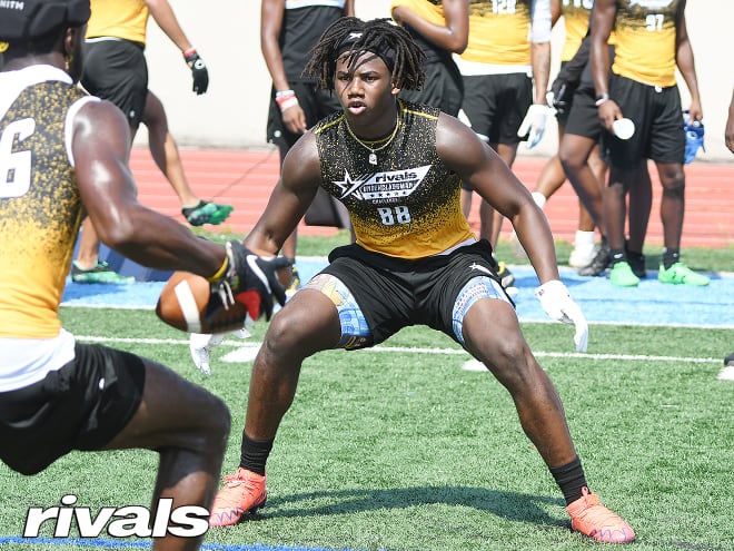 Gaskin during drills at the Rivals Underclassmen Challenge last month in Atlanta 