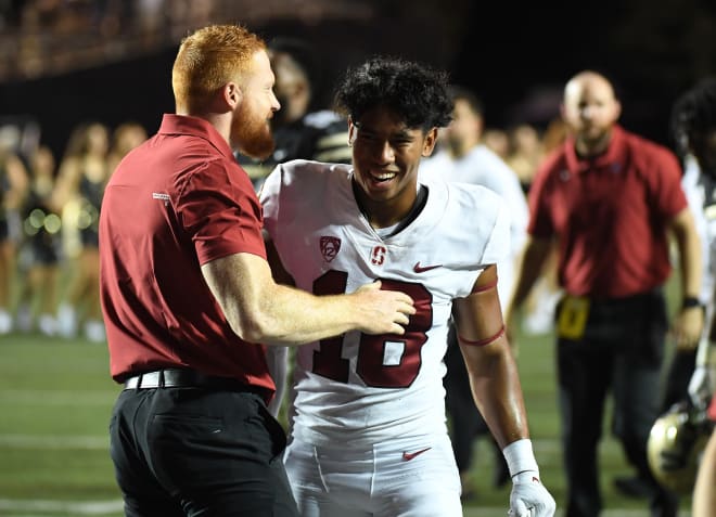 Stanford true freshman Jimmy Wyrick had a key interception against Vanderbilt 