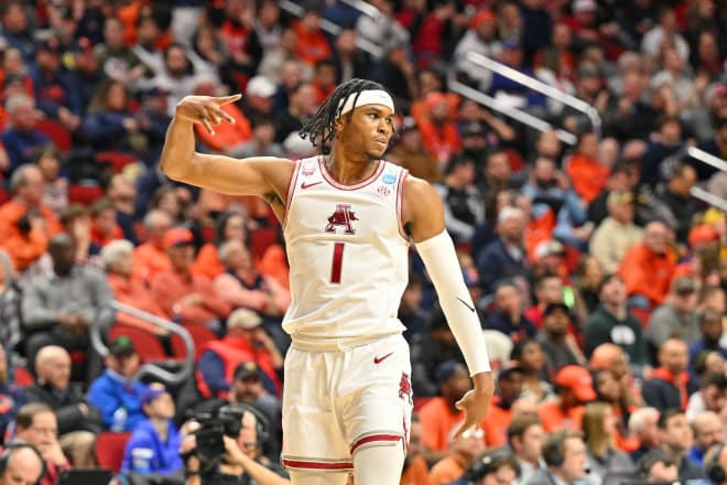 Ricky Council IV recorded a double-double in Arkansas' first round win over Illinois.