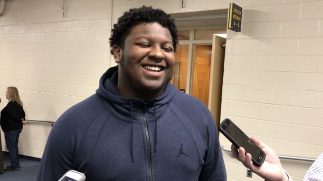 Michigan sophomore Cesar Ruiz is expected to start at center in 2018.