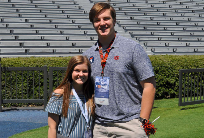OT signee Austin Troxell and his girlfriend, Sydney Chandler, both attending Auburn in the fall.