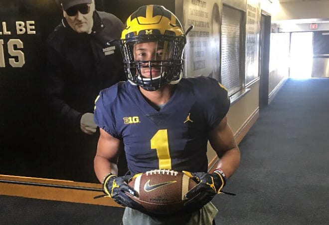 Wandale Robinson on his official visit at Michigan