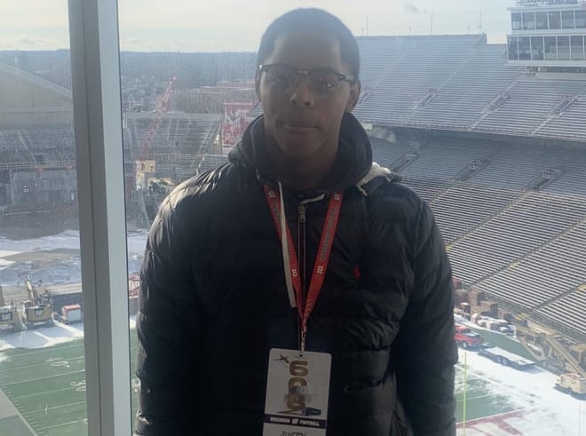 Junior wide receiver Justin Marshall is a top target for Wisconsin in the 2023 class. 