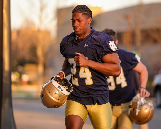 Sophomore Jadarian Price looks to make a move on the running back depth chart this summer.
