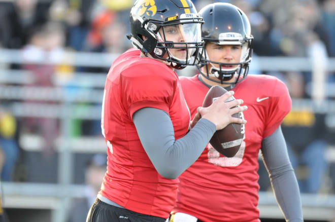 Iowa fans get one final look at the Hawkeye QB's this spring.
