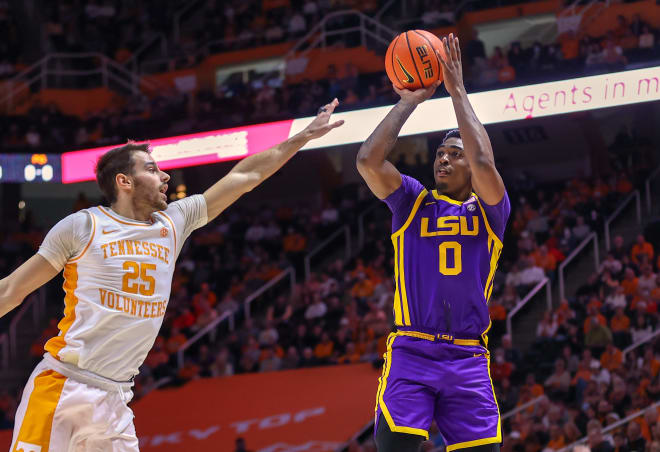 Brandon Murray attempting to get a bucket for LSU.  