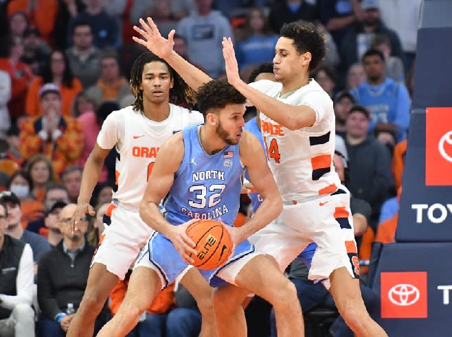 UNC forward Pete Nance had his most active game of the season in a win at Syracuse on Tuesday night.