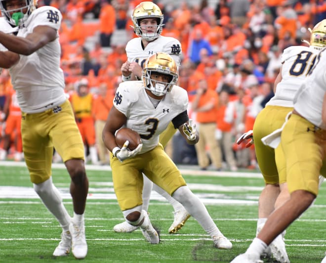 Sophomore running back Logan Diggs rushed for 85 yards against Syracuse. 