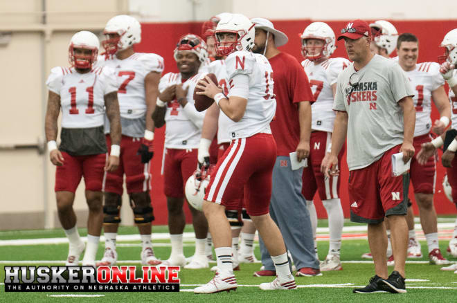 Nebraska can't help but look to the future at quarterback with Tanner Lee (pictured), Patrick O'Brien and Tristan Gebbia.