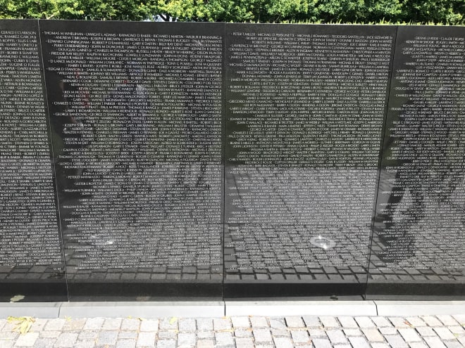 The Vietnam War Memorial, as seen on Saturday morning.