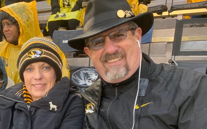 Jeff and Kathy at the final game she saw against Arkansas in 2018