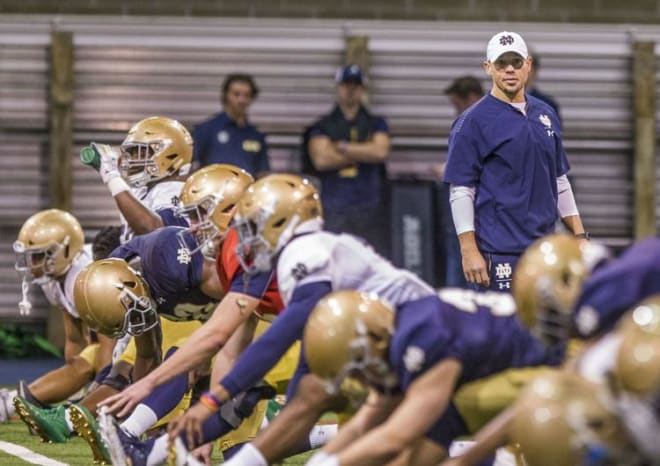Notre Dame running backs coach Lance Taylor is in line to be Louisville's next offensive coordinator.